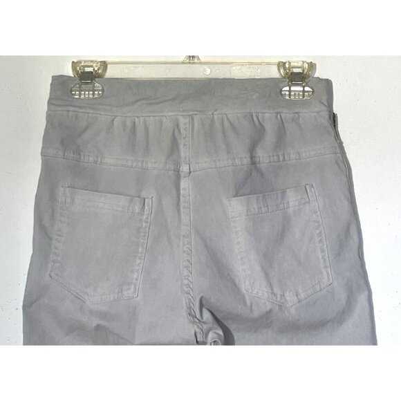 Olivia Lauren Light Gray Crystal Stripe Stretch Joggers Pants  - Made in Italy - Picture 6 of 9